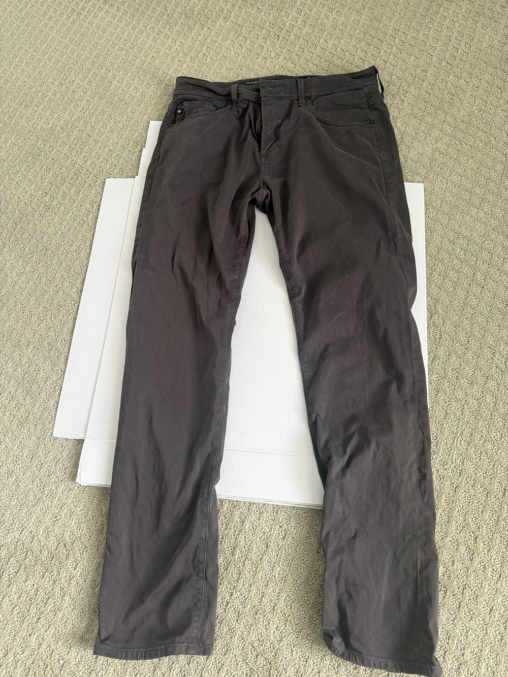 Ag Adriano Goldschmied Men's Chinos in Charcoal Grey